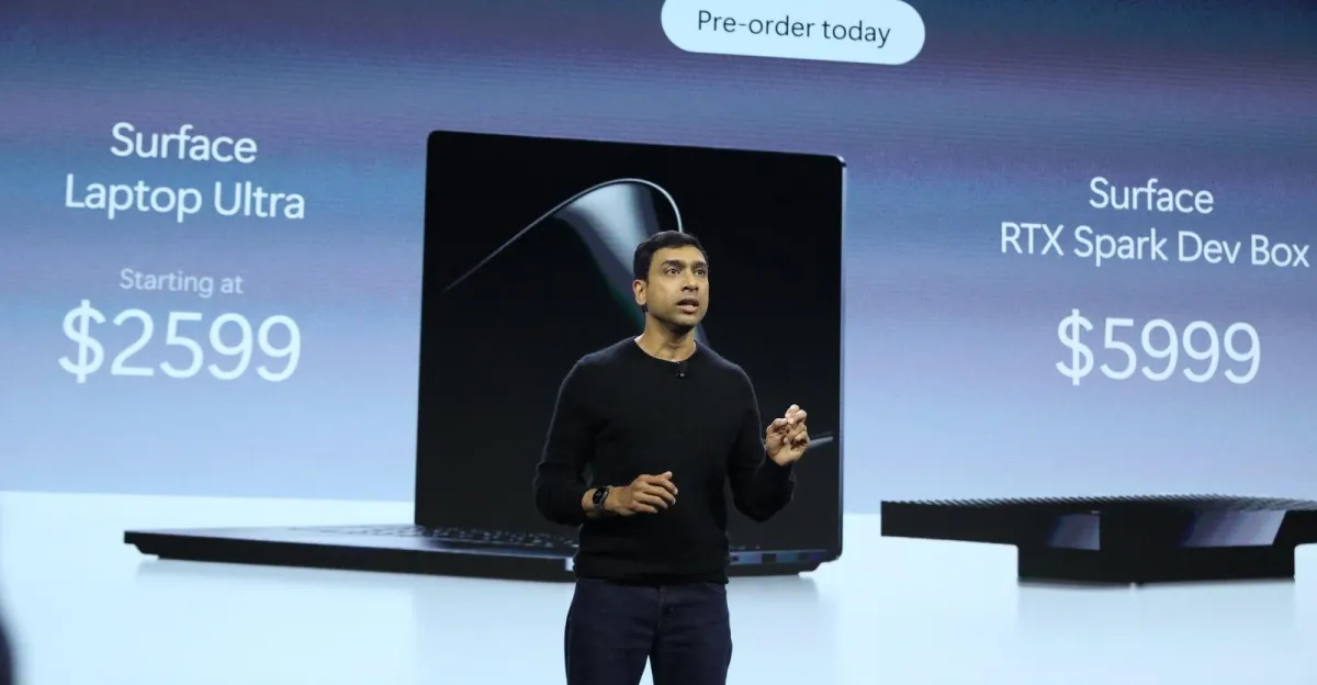 Microsoft công bố Surface Laptop Ultra và Surface RTX Spark Dev Box