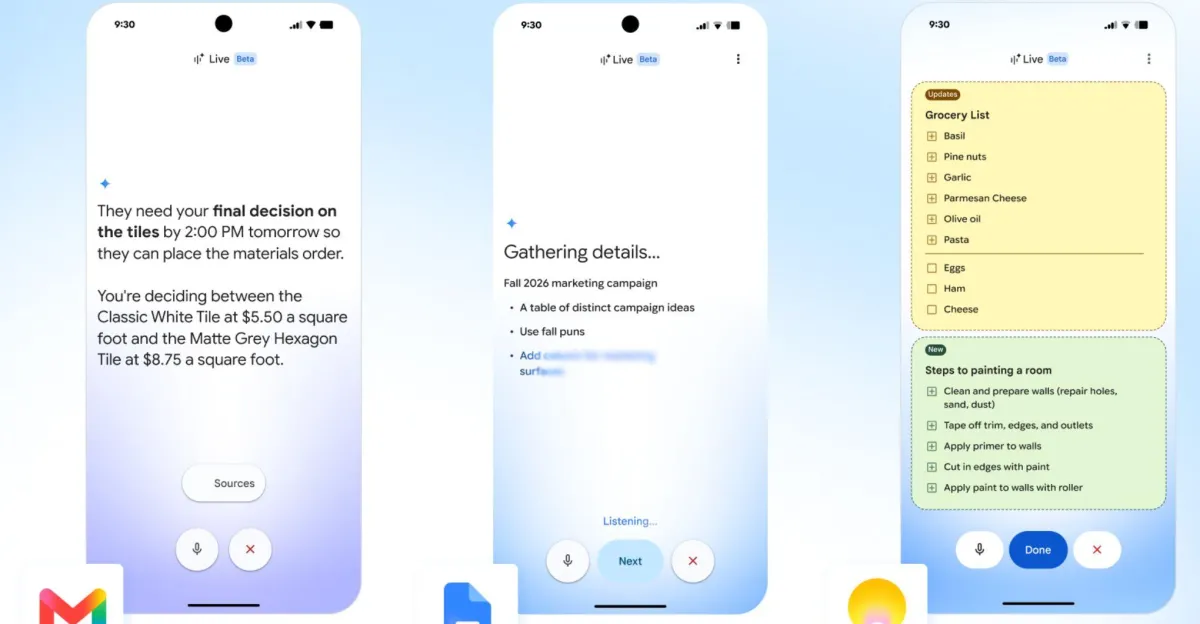 Google thêm chế độ trợ lý giọng nói cho Gmail, Docs và Keep