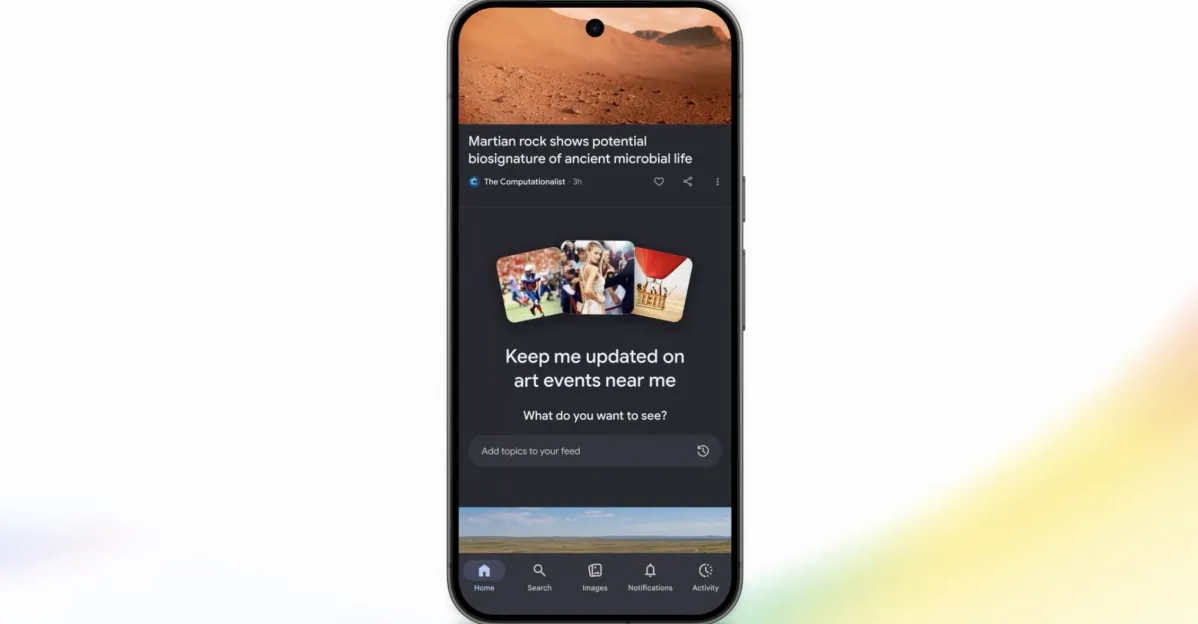 Google Discover cho phép mô tả để tùy chỉnh feed bằng AI