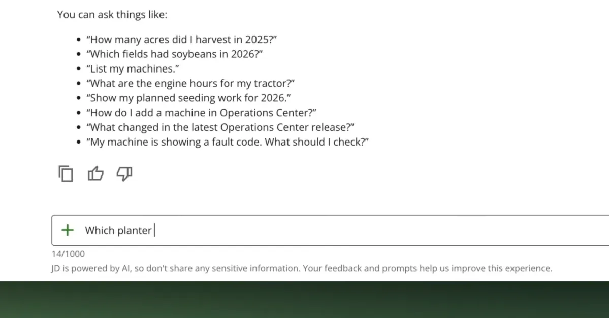 John Deere thử chatbot AI cho nông dân