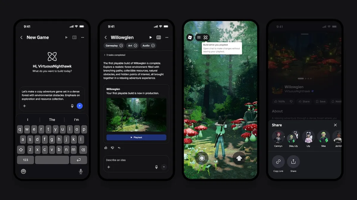 Roblox ra tính năng tạo game bằng AI trên ứng dụng di động