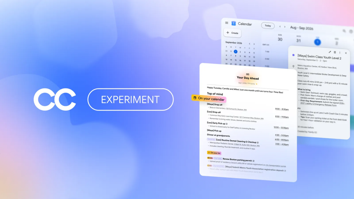 Google thử nghiệm agent CC cho gia đình